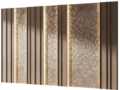 Decorative V87 Wall Panels 3D model