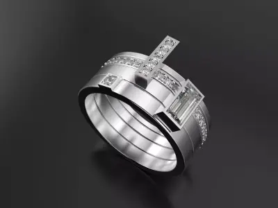 Abstract ring 3D print model