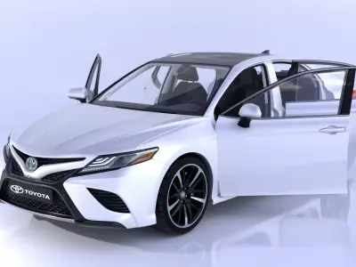 Toyota Camry High-Detail 3D Model with Fully Detailed Interior 3D model