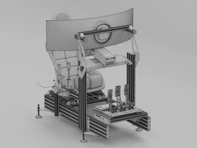 Racing Simulator Complete Sim Rig 3D model