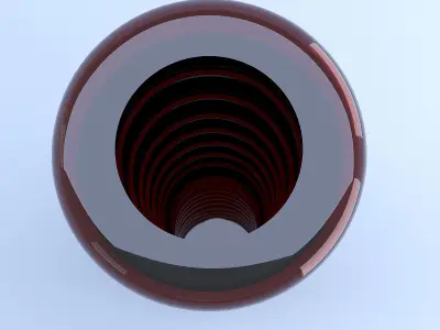 Glass Vase Red 3D model