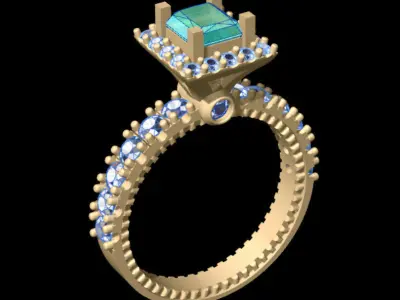 Luxury Engagement Ring 3D print model purchase