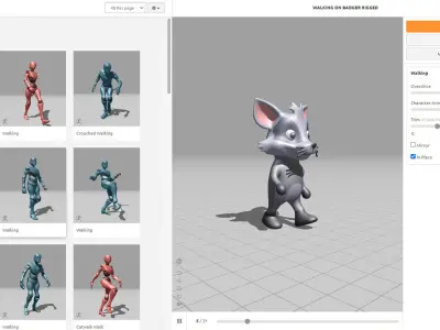 High-Quality 3D Cute Badger - Animated for Games Low-poly 3D model