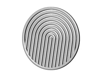 Open round geometric decor Boho ripple rosette and wall art 3D print model