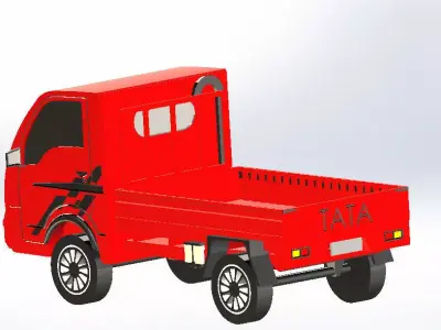 Pickup Truck 3D Printable Model 3D model
