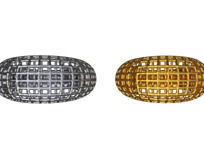 Luxury Cage Rings Jewelry 3D print model