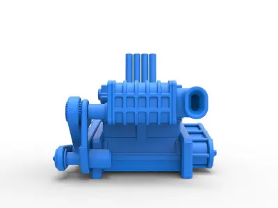 Engine of Top fuel dragster motorcycle Scale 1 to 25 3D print model