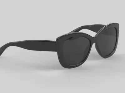 Gloss Eyewear Glasses Low-poly 3D model