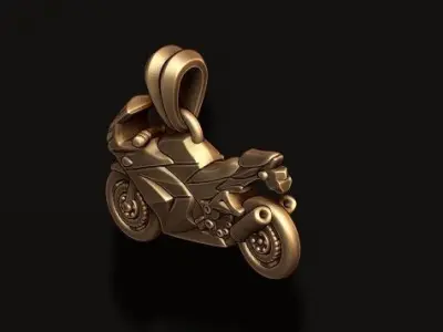 Motorcycle sport pendant lite 3D print model
