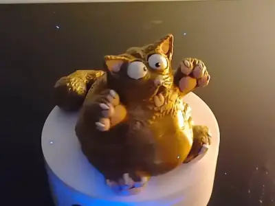 Happy fat cat 3D print model