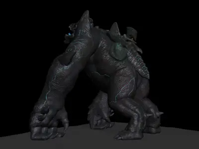 Leatherback Kaiju 3d model 3D model
