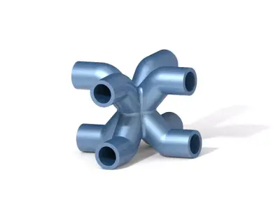 Creative Eight Way Pipe Fitting 3D print model