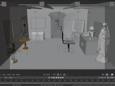 Painting room Artist room  3D model