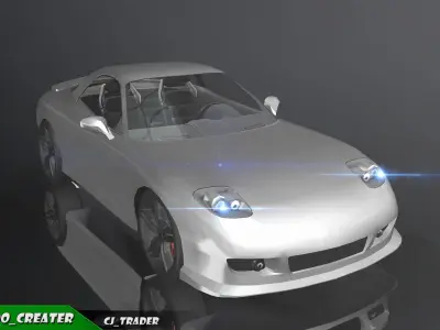 Racing Car Concept Low-Poly  3D Model Low-poly 3D model