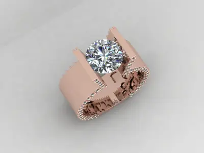 luxury ring 3D print model buy