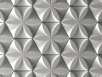 panel3D golden flower 3D model