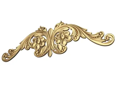 Carved Plaster Molding Decoration 039 Low-poly 3D model