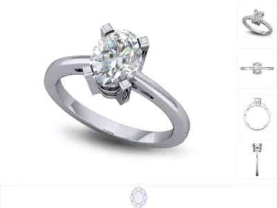 Women ring 3dm stl render detail 3D print model 24