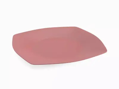 Disposable Plastic Plate A 02 3D model