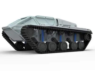 Tracked vehicle Scale 1 to 24 3D print model