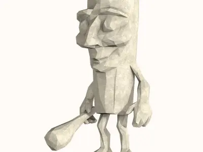 Tung tung tung sahur low poly 3D print model