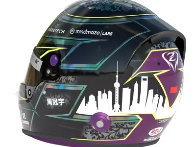 F1 Guanyu Zhou Helmet 2024 3D model