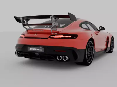 Mercedes AMG GT Black Series 2021 Game Cinematic Ready Realistic Low-poly 3D model