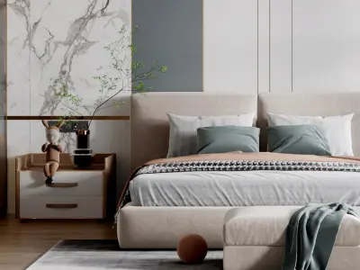 bedroom villa Home Modern decoration 3D model purchase