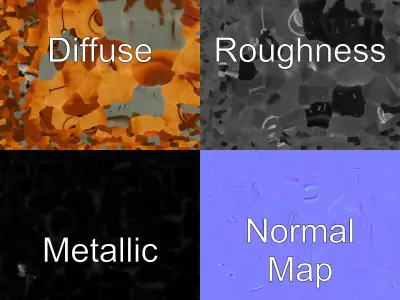 Rusted Metal Lock model pack Low-poly 3D model