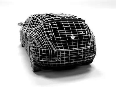 LANCIA DELTA LOWPOLY Low-poly 3D model