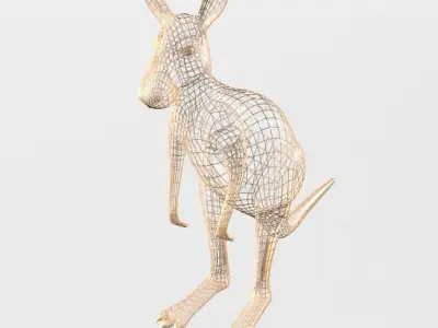 Kangaroo Low-poly 3D model