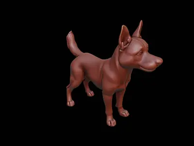 Dog Animal Sculpture 3D print model