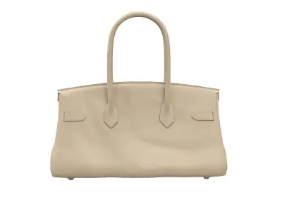 Hermes Birkin Bag 42 Cream Low-poly 3D model