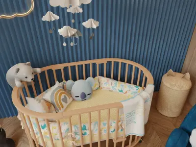 Baby Room 3 Blender Scene 3D model