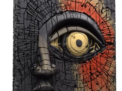 Abstract Wall Art Sculpture 3D model