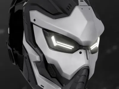 Cyber Ninja - cosplay mask - digital stl file for 3D-printing 3D print model