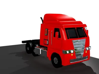 Heavy Truck Low Poly Free low-poly 3D model