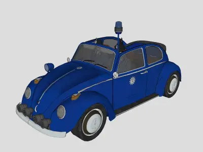 Polizei Berlin Sonderfahrzeug VW Kaefer Cabriolet 3D model