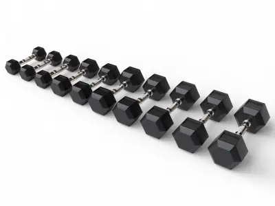 Gym Dumbbell Set 002 3D model