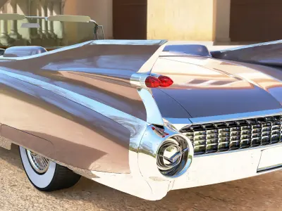 Classic Sport car  Low-poly 3D model