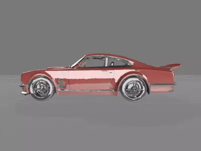 Classic Red Sports Car 3D Model Low-poly 3D model
