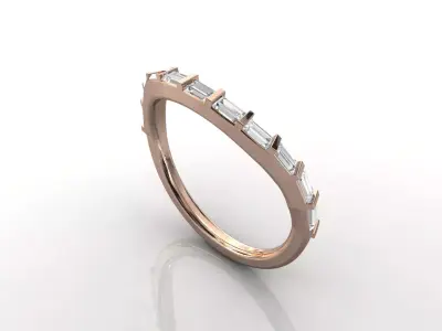 STL 3DM Print Ready Women Diamond Ring Lightweight Printable  3D print model 184