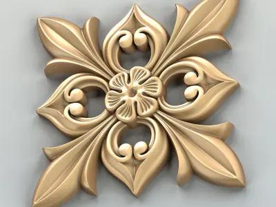Square rosette 020 3D model