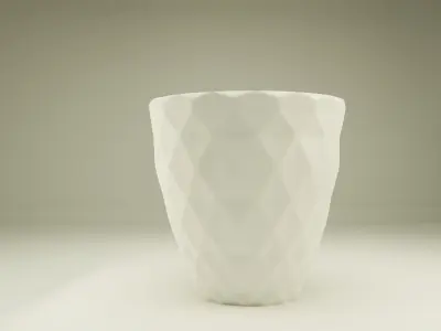 Decorative Diamond Vase Low-poly 3D model