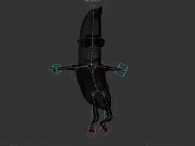 BANANA CHARACTER Low-poly 3D model