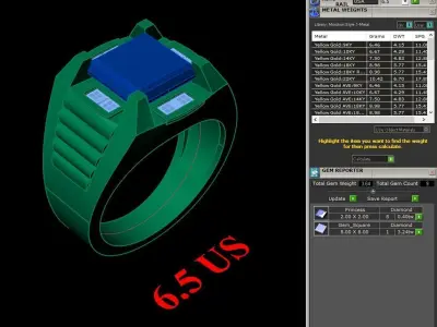 Luxury Men Rings Designs 6MR082 3D print model