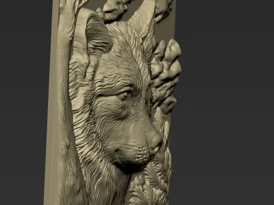 Wolf Head A141 3D print model