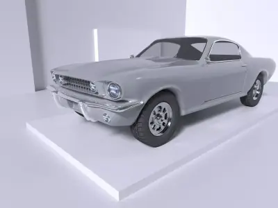 MUSTANG GT 1967 3D MODELING Low-poly 3D model