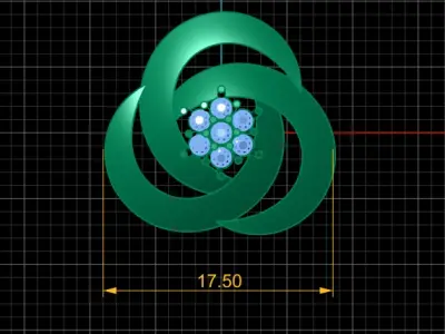 Cosmos Crest Pendant 3D Printable Model 3D print model