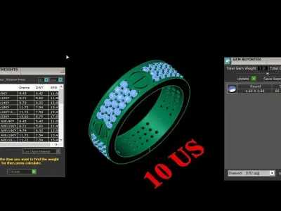 Luxury Men Rings Designs 6MR063 3D print model